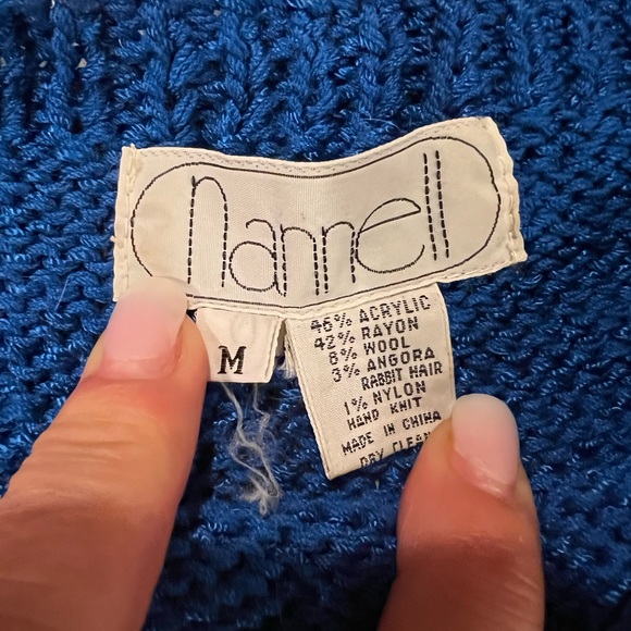 Vintage 90’s Nannell Angora Dart Royal Sweater 💙 - Picture 2 of 4